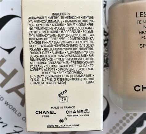 chanel les beiges foundation ingredients|les beiges foundation ingredients.